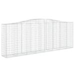 vidaXL Oblúkový gabionový kôš 400x50x140/160 cm pozinkované železo – Obrázok 2