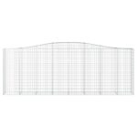 vidaXL Oblúkový gabionový kôš 400x50x140/160 cm pozinkované železo – Obrázok 3