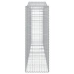 vidaXL Oblúkový gabionový kôš 400x50x140/160 cm pozinkované železo – Obrázok 4
