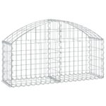 vidaXL Oblúkový gabionový kôš 100x30x40/60 cm pozinkované železo – Obrázok 2