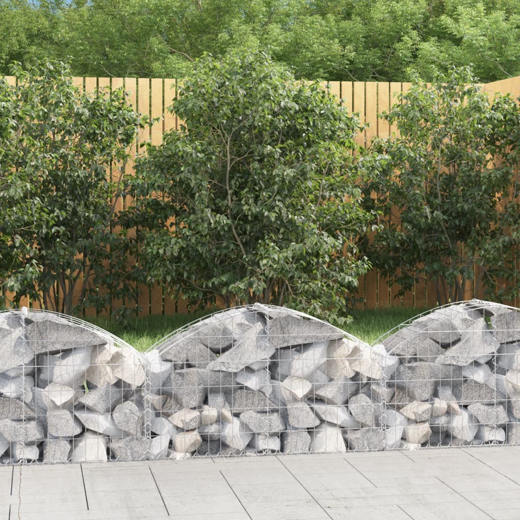 VXL8720845650858_m_en_hd_1.jpg vidaXL Oblúkový gabionový kôš 100x30x40/60 cm pozinkované železo – Obrázok 1