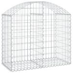 vidaXL Oblúkový gabionový kôš 100x50x80/100 cm pozinkované železo – Obrázok 2