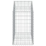 vidaXL Oblúkový gabionový kôš 100x50x80/100 cm pozinkované železo – Obrázok 4