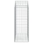 vidaXL Oblúkový gabionový kôš 100x50x120/140 cm pozinkované železo – Obrázok 4