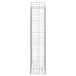 vidaXL Oblúkový gabionový kôš 100x50x220/240 cm pozinkované železo – Obrázok 4