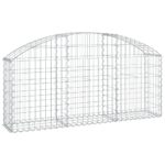 vidaXL Oblúkový gabionový kôš 150x30x60/80 cm pozinkované železo – Obrázok 2