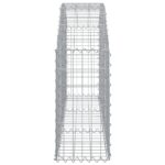 vidaXL Oblúkový gabionový kôš 150x30x60/80 cm pozinkované železo – Obrázok 4