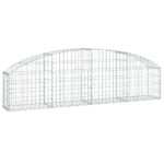 vidaXL Oblúkový gabionový kôš 200x30x40/60 cm pozinkované železo – Obrázok 2