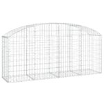 vidaXL Oblúkový gabionový kôš 200x50x80/100 cm pozinkované železo – Obrázok 2