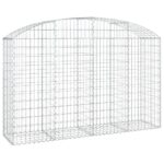 vidaXL Oblúkový gabionový kôš 200x50x120/140 cm pozinkované železo – Obrázok 2