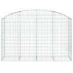 vidaXL Oblúkový gabionový kôš 200x50x120/140 cm pozinkované železo – Obrázok 3