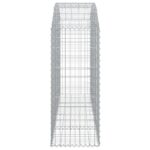 vidaXL Oblúkový gabionový kôš 200x50x120/140 cm pozinkované železo – Obrázok 4