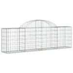 vidaXL Oblúkový gabionový kôš 200x30x60/80 cm pozinkované železo – Obrázok 2