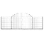 vidaXL Oblúkový gabionový kôš 200x30x60/80 cm pozinkované železo – Obrázok 3