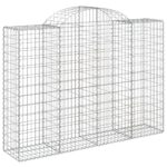 vidaXL Oblúkový gabionový kôš 200x50x140/160 cm pozinkované železo – Obrázok 2