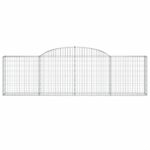 vidaXL Oblúkový gabionový kôš 300x30x80/100 cm pozinkované železo – Obrázok 3