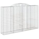 vidaXL Oblúkový gabionový kôš 300x50x180/200 cm pozinkované železo – Obrázok 2
