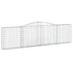 vidaXL Oblúkový gabionový kôš 400x30x100/120 cm pozinkované železo – Obrázok 2