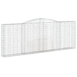 vidaXL Oblúkový gabionový kôš 400x30x140/160 cm pozinkované železo – Obrázok 2