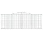 vidaXL Oblúkový gabionový kôš 400x30x140/160 cm pozinkované železo – Obrázok 3