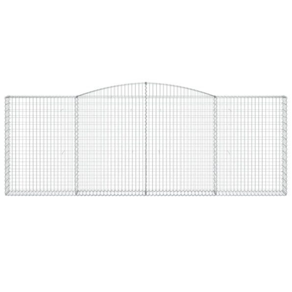 vidaXL Oblúkový gabionový kôš 400x30x140/160 cm pozinkované železo – Obrázok 3