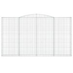 vidaXL Oblúkový gabionový kôš 400x30x220/240 cm pozinkované železo – Obrázok 3