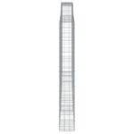 vidaXL Oblúkový gabionový kôš 400x30x220/240 cm pozinkované železo – Obrázok 4