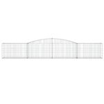 vidaXL Oblúkový gabionový kôš 400x50x60/80 cm pozinkované železo – Obrázok 3