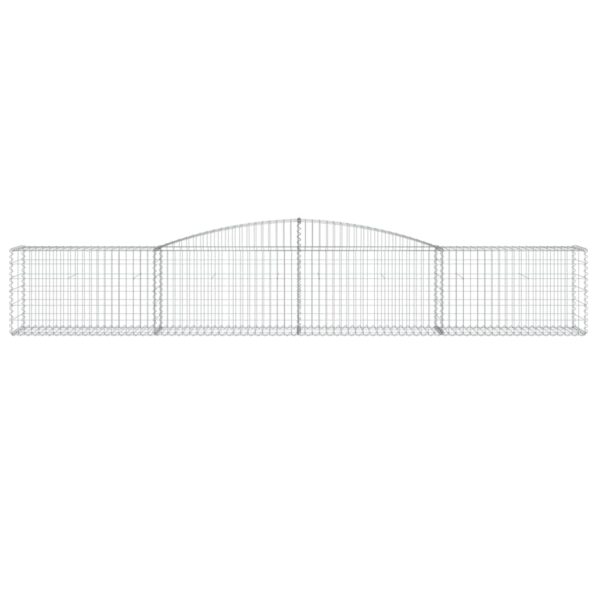 vidaXL Oblúkový gabionový kôš 400x50x60/80 cm pozinkované železo – Obrázok 3