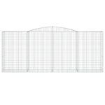 vidaXL Oblúkový gabionový kôš 400x50x160/180 cm pozinkované železo – Obrázok 3
