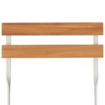 vidaXL Skladacie bistro stoličky 6 ks akáciový masív a oceľ – Obrázok 8