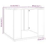 vidaXL Nočný stolík sivý sonoma 41x40x36 cm spracované drevo – Obrázok 8