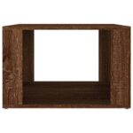 vidaXL Nočný stolík hnedý dub 57x55x36cm spracované drevo – Obrázok 5
