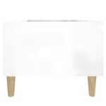 vidaXL Bočný stolík vysoký lesk biely 50x46x35 cm spracované drevo – Obrázok 8