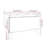 vidaXL Bočný stolík vysoký lesk biely 50x46x35 cm spracované drevo – Obrázok 10