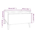 vidaXL Bočné stolíky 2 ks čierne 50x46x35 cm spracované drevo – Obrázok 11