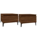 vidaXL Bočné stolíky 2 ks hnedý dub 50x46x35 spracované drevo – Obrázok 2