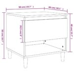vidaXL Nočné stolíky 2 ks hnedý dub 50x46x50 spracované drevo – Obrázok 9