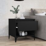 vidaXL Bočný stolík čierny 50x46x50 cm spracované drevo – Obrázok 3