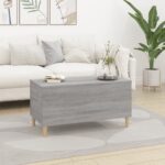 vidaXL Konferenčný stolík sivý sonoma 90x44,5x45 spracované drevo – Obrázok 3