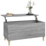 vidaXL Konferenčný stolík sivý sonoma 90x44,5x45 spracované drevo – Obrázok 5