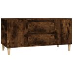vidaXL TV skrinka dymový dub 102x44,5x50 cm spracované drevo – Obrázok 2
