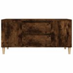 vidaXL TV skrinka dymový dub 102x44,5x50 cm spracované drevo – Obrázok 7