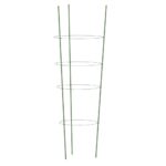 vidaXL Podpery pre záhradné rastliny s 4 krúžkami 5ks zelené 90cm oceľ – Obrázok 4