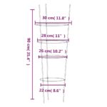 vidaXL Podpery pre záhradné rastliny s 4 krúžkami 5ks zelené 90cm oceľ – Obrázok 8