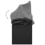 vidaXL Vonkajšie lehátko so strechou a vankúšmi čierne polyratan – Obrázok 7