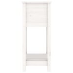 vidaXL Kvetináč s policou biely 54x34,5x81 cm masívna borovica – Obrázok 6
