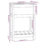 vidaXL Kvetináč s policou biely 54x34,5x81 cm masívna borovica – Obrázok 8