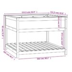 vidaXL Kvetináč s policou 111,5x111,5x81 cm masívna borovica – Obrázok 8