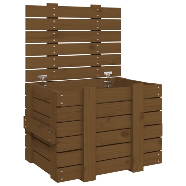 vidaXL Úložný box medovo-hnedý 58x40,5x42 cm masívna borovica – Obrázok 2
